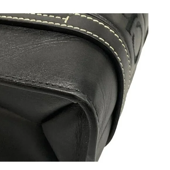 Auth Chloe Woody Small Tote Bag Black Smooth Calfskin - Picture 2 of 10